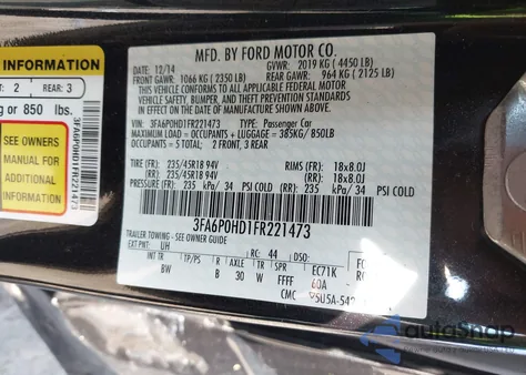 2015 Ford Fusion Se z USA, uszkodzony, nr VIN 3FA6P0HD1FR221473